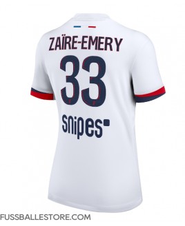Günstige Paris Saint-Germain Warren Zaire-Emery #33 Auswärtstrikot Damen 2025-26 Kurzarm